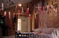 4PCS Halloween Bloody Banner Decorations: Horror Party Garland, Scary Props for