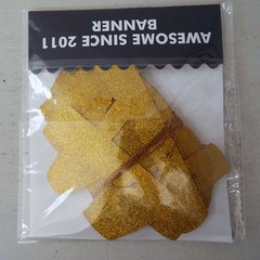 AWESOME SINCE 2011 Letter & Number Banner Gold Birthday Party Decorations