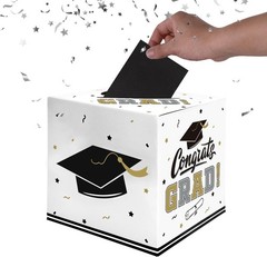 Ultimate Graduation Decoration: 2026 Card Box with Gold Stamping Design