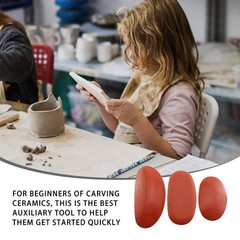 1Set Red Rubber Pottery Ribs Set for Sculptural Clay and Ceramic Molding DIY