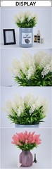 US Set of 4 Artificial Lavender Bouquets Ideal for Home & Office Fall Decoration