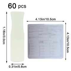 60PCS Silicone Straw Tips With Storage Box, Roucerlin Reusable Straws Tips Co…