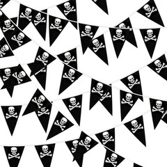 100 Ft Pirate Banner Flag 48 Pcs Pirate Triangle Banner Flags | Pirate Birthday