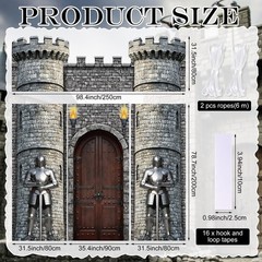 4 Pcs Medieval Door Decorations Set Knight Castle Door Covers Stone Tower Cas…