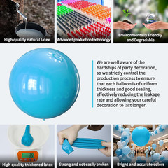 Light Blue Balloons 9Pcs 36 Inch Extra Large Big Jumbo Giant Baby Sky Aqua Blue