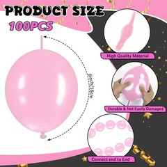 Link Balloons 6 Inch – 100 Pcs Quick Link Balloon Latex Linking Balloons Conn…