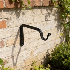 Metal Wall Hooks Black Set of 2 for Hanging Plants For Lanterns and Feeders