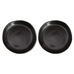 RoRo 7″ Hand Made Ceramic Appetizer Plates – Matte 7 inches, Black