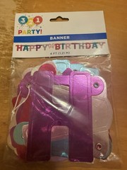 Happy Birthday Banner 4ft (1.21m) Decoration Item #36036 New