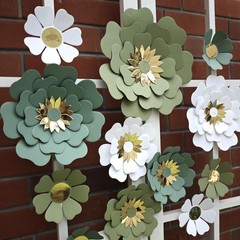 Paper Flower for Birthday Wedding Party Backdrop Nursery Wall Home Decor (10 …