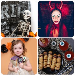 8 Hollow Scary Props Custom Halloween Half Round Eyeballs Child