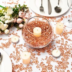 8700 PCS Rose Gold Diamond Table Confetti, Acrylic Vase Fillers for Centerpie…