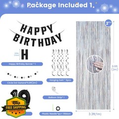 Ashmole 19th Birthday Banner Balloons 19 Black Silvery