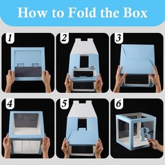 Transparent Baby Boxes with Letters for Baby Shower, Gender Reveal & Birthday De