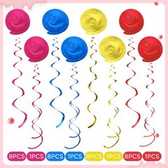 36 Pcs Ice Cream Party Decorations Ice Cream Hanging Swirls Colorful Swirl De…