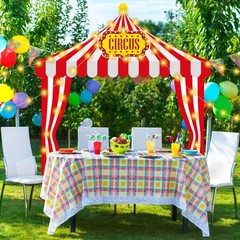 7 Pcs Lighted up Carnival Entryway Party Decorations Set Circus Tent Decorati…