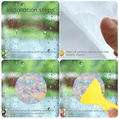 Tiz Tlloz 162 Pieces Dots Window Clings for Birds – Anti-Collision Rainbow