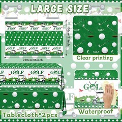 Golf Decorations Tablecloth,2pcs Golf Table Cloth Plastic Golf Party Decorati…
