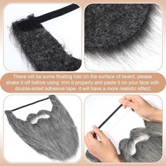 WILLBOND 4 Pieces Fake Beards Long False Beards Funny Fake Mustache Whisker(B…