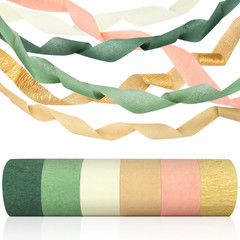 6 Roll Crepe Paper Streamers Wedding Birthday Bridal Shower Party Decor Set