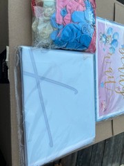 Bear Gender Reveal Balloon Boxes Decorations – 1ooPcs Pink Blue Balloons + MORE