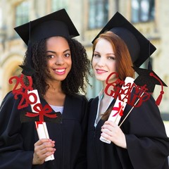 20 PCS Graduation Decorations Class of 2026, Black and Red DoubleSided Center…