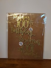 Happy 100th Birthday Gold Glitter Centerpiece Sticks Pack Of 4