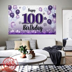 LASKYER 100th Birthday Balloons Purple