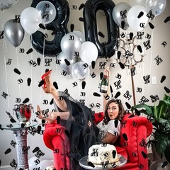 Rip to My 20s Birthday Decorations, 200 Pcs Rip Twenties Confetti, Black 30th…