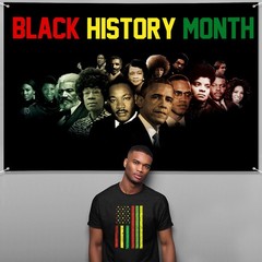 Arosche Large Black History Month Banner 72″ x 72 inches x 48 inches,