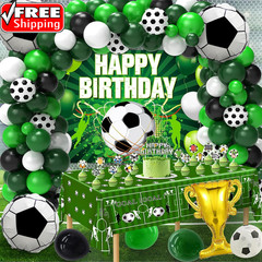 Soccer Party Decorations, 122Pcs World Soccer Birthday Party Decorations Supplie