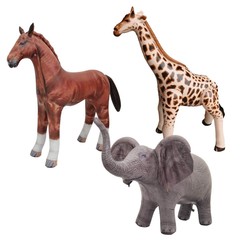 Jet Creations Safari 3 Pack Giraffe, Horse, Elephant for Party Decoration Fun