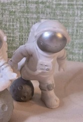 3 Pcs Astronaut Cake Topper Set Space Theme Spaceman Figurines Birthday Decor