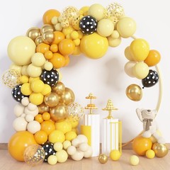 153pcs Bee Balloon Arch Garland Kit, Different Sizes 18 12 10 5 inch Mustard …