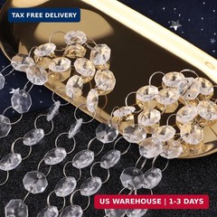 16.5 Feet Hanging Clear 14mm Daimond Acrylic Crystal Garland for Manzanita Tree