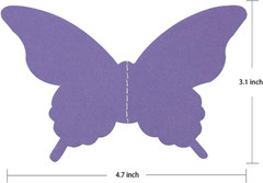 4 Pack 3D Butterfly Paper Garland (36 Feet Total), Lavender & Royal Purple Hangi