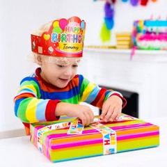 36 Pcs Happy Birthday Crowns Paper Hats for Kids School Classroom Celebration