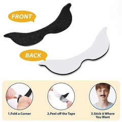 54 Pcs Realistic Stick-On Fake Mustaches – Variety of Styles for Costume Part…