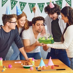 Golf Ball Birthday Candles, Cake Topper & Mini Club for Iron, White