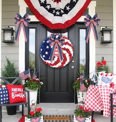 Versatile 4th of July Wreath Bows, 2 Pack