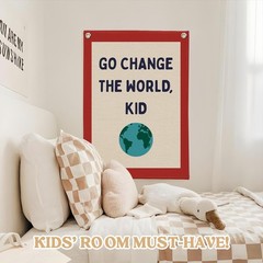 Classroom Decor,Motivational Wall Decor,Go Change the World Kid Linen Canvas …