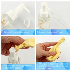 Helium Balloon Protection Fluide Bottle with Pump,Effective Hi-Float Balloons…