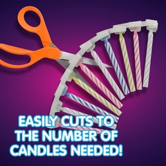 BEST PARTY EVER! Quick Light Birthday Candles – Lighting 2 pack, Multicolor