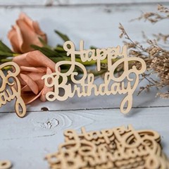 20Pack Mini Happy Birthday Wood Wall Art Happy Birthday Unfinished Ornaments