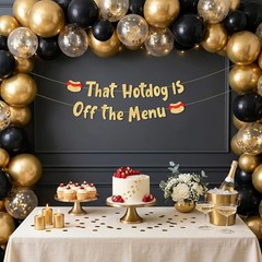 Pre-Strung Funny Bachelor and Bachelorette Party Gold Glitter Banner – Funny …