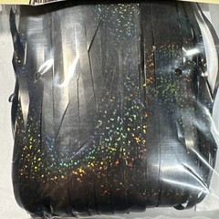 Spritz Black Iridescent Fringe Curtain Backdrop Decor 3” x 8”