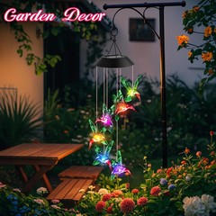 Magical Garden Wind Chimes – Solar Powered LED Hummingbirds
