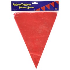 Beistle Red Indoor/Outdoor Pennant Banner, Sports 1 Count (Pack of 1),