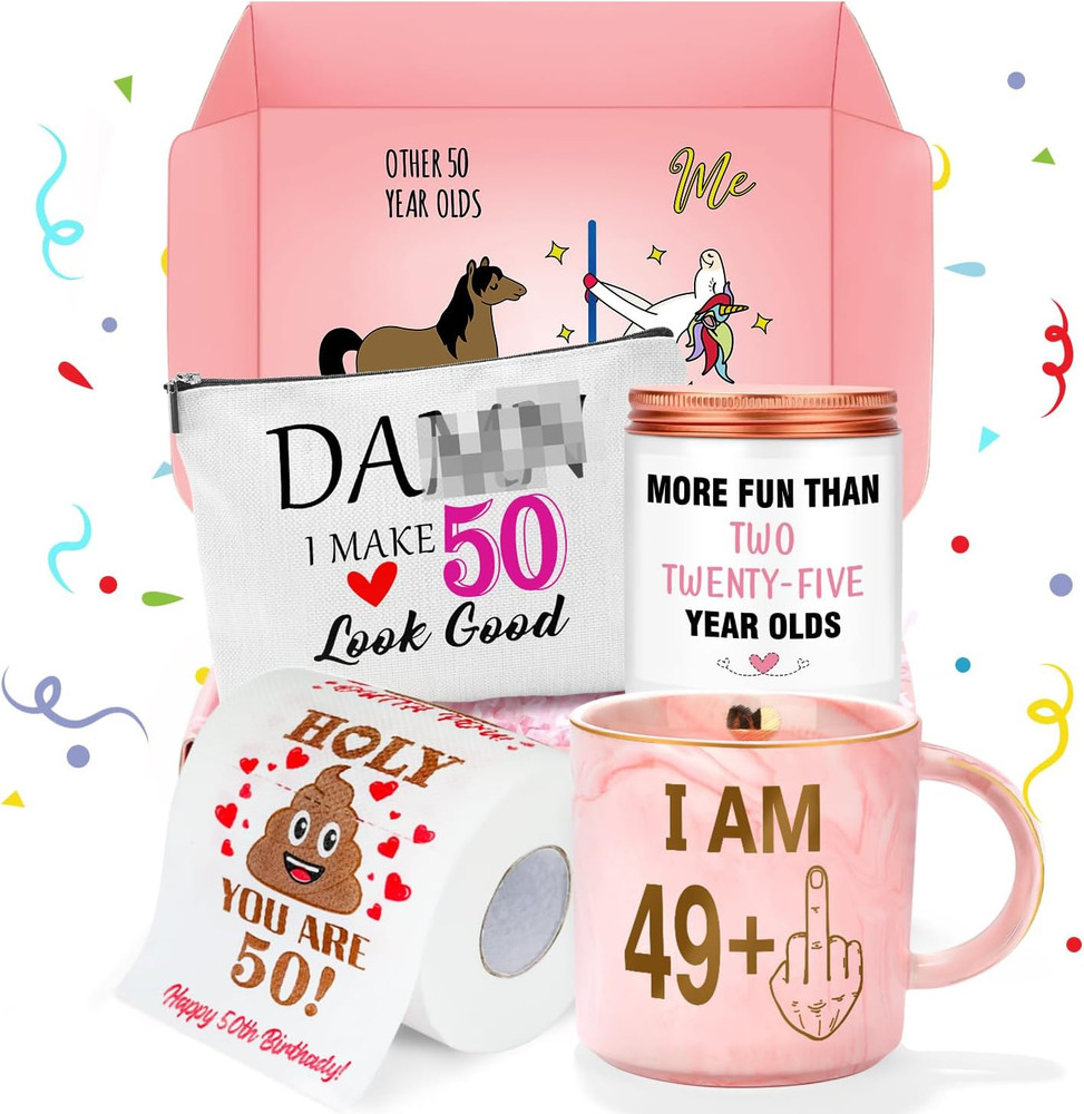 50Th Birthday Gifts for Her Funny Happy 50Th Birthday Decorations for Women 50 Y