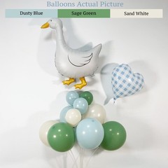 Silly Goose Balloon Arch Kit – Sage Green Dusty Blue Balloon Garland with Goo…